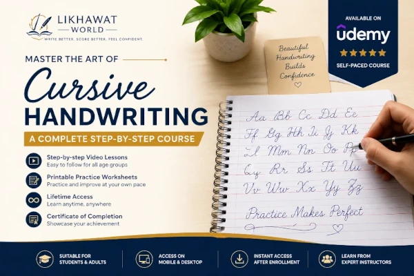 Cursive handwriting practice