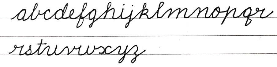 Introduction to cursive handwriting